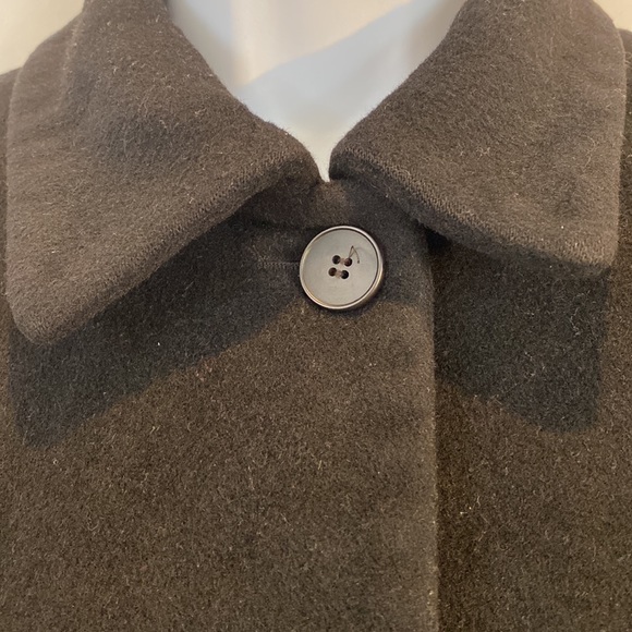 Anne Klein thigh length wool and cashmere pea coat in black size 6P 6 petite - Picture 9 of 16